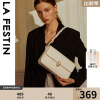 La Festin 拉菲斯汀 新款包包时尚单肩斜挎包女包百搭腋下小方包 621290 象牙白