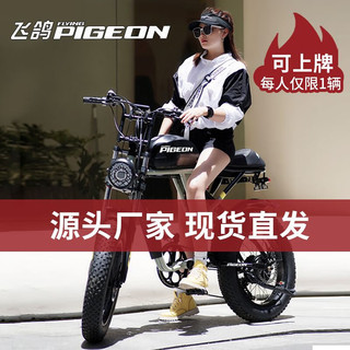 飞鸽;FLYING PIGEONSuper73电动自行车新国标可上绿牌电动车山地越野自行车代步工具 RXS时尚版-电量仪表-前后四减震 30AH纯电≤80km-单电池