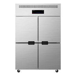 Lecon 乐创 商用四门冰箱冷柜立式冷藏柜 大容量冷冻双温饭店冰柜