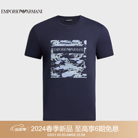 EMPORIO ARMANI 24春季EAU男装时尚印花T恤衫