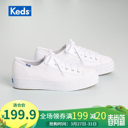 Keds 女士松糕底增高帆布鞋 WF57306