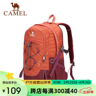 CAMEL 骆驼 户外登山包 30L野营徒步旅行运动双肩背包男女 A1W3FI101 橘色