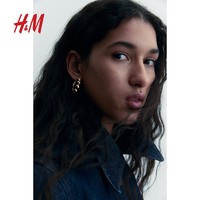 H&M HM2024夏季新款女士时尚饰品珠宝首饰珠饰圆圈耳环1195588