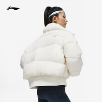 LI-NING 李宁 短款短羽绒服女士新款健身系列冬季立领宽松保暖运动服