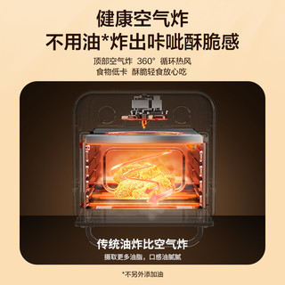 Midea 美的 烤箱空气炸锅一体家用烘焙新款15升小型风炉空气炸电烤箱1510