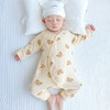 优奇 婴儿连体衣春秋长袖纯棉蝴蝶哈衣秋装新生儿0-3个月和尚服秋季