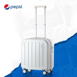 pepsi 百事 行李箱登机箱小拉杆箱20英寸女男儿童万向轮旅行密码皮箱 牛奶白 20英寸