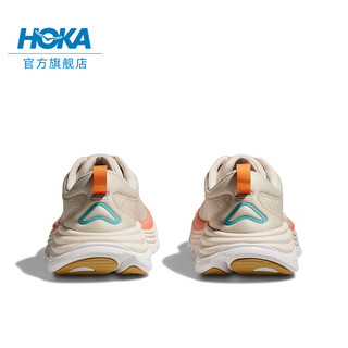 HOKA ONE ONE男女款夏季迦维塔5公路跑鞋GAVIOTA 5 WIDE缓震防滑 香草色/蛋酒色-女 39