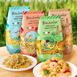 BioJunior 碧欧奇 宝宝面条有机意面 200g*4 蜗牛+蝴蝶+太空+圆圈