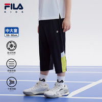 FILA【旋冰科技】斐乐童装儿童裤子2024夏季中大童男童七分裤 RD宝蓝-NV 160