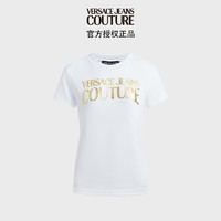 范思哲Versace Jeans Couture24春夏女士经典LOGO印花短袖T恤 白色 S