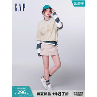 Gap女装2024夏季大口袋A字裙裤短裙872459 卡其色 175/74A(XL) 亚洲尺码