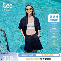 Lee 清水洗女款棉麻面料牛仔短裤凉凉裤休闲潮流LWB005540201-898 清水洗 24