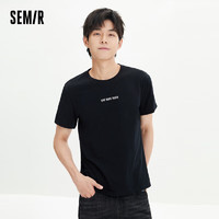 Semir 森马 短袖T恤男基础修身夏字母印花纯棉t恤圆领上衣101322100163