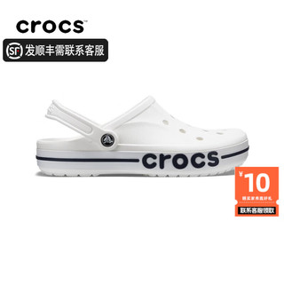 crocs 卡骆驰 男鞋女鞋洞洞鞋贝雅卡骆班透气情侣鞋拖鞋沙滩鞋凉鞋凉拖女 蓝白/热推款 38-39