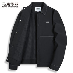 markfairwhale马克华菲夹克男2024春季新款时尚字母刺绣翻领外套衣服