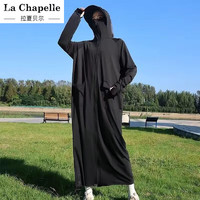 La Chapelle 特大码300斤防晒衣女防紫外线长款全身透气连帽运动风衣外套薄