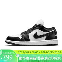 NIKE 耐克 篮球鞋女子AJ1乔1JORDAN 1春夏运动鞋DC0774-101白黑37.5