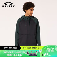 OAKLEY 欧克利 潮流休闲运动拉链卫衣户外秋冬运动衫FOA404732 草绿色 L