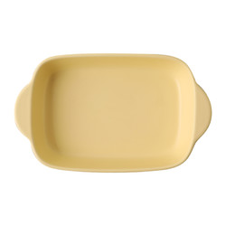 千屿 ins奶油色双耳烤盘长方形陶瓷烤碗芝士焗饭盘子烤箱专用器皿