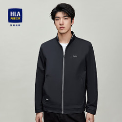 HLA 海澜之家 夹克男商务休闲胸口字母外套男秋季 藏青K4 185/100A(2XL) 推荐83-90kg