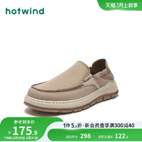 hotwind 热风 男鞋2024年春季新款布鞋时尚休闲舒适软底懒人一脚蹬男款布鞋