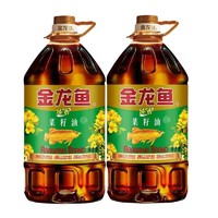 百亿补贴：金龙鱼 纯香菜籽油5L*2桶食用油家用炒菜浓香醇香植物油官方正品