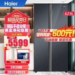 Haier 海尔 冰箱对开门一级能效 大冷冻巨能冻系列 风冷无霜电冰箱