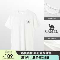 CAMEL 骆驼 户外运动速干衣女防晒透气圆领休闲短袖T恤 A24BA5J129