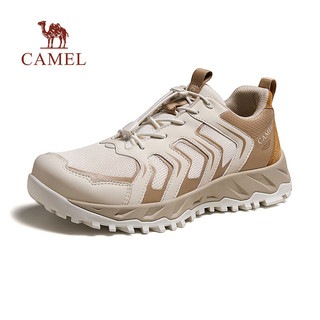 CAMEL 骆驼 户外慢跑鞋2024春季新款透气网面轻便舒适休闲鞋男 G14S090605 米白/杏 40
