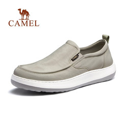 CAMEL 骆驼 春夏新款超轻软底快穿男鞋舒适懒人一脚蹬套脚休闲男士布鞋 G13S050124 卡其 42