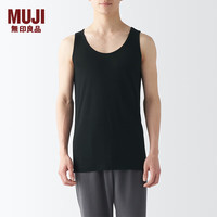 无印良品 無印良品 MUJI 男式 莱赛尔 背心 男士 男款 无袖 FA19NC4S 黑色 L 175/100A
