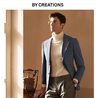 百亿补贴：By Creations 柏品 短款羊毛西装外套男春商务休闲加厚保暖便服上衣