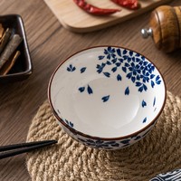 KANDA 神田 日式碗具饭碗汤碗泡面碗家用单个瓷碗4.5寸 日本进口 落樱流