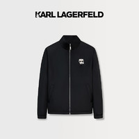 Karl Lagerfeld卡尔拉格斐23冬经典立领老佛爷男装夹克棉服外套 9544 黑色 54