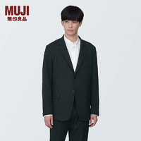 无印良品 MUJI 男式  易打理 弹力 夹克男士外套男款春季早春AD0V0A4S 黑色 S (165/84A)