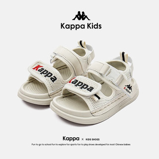 Kappa Kids卡帕儿童运动凉鞋软底夏男孩沙滩涉水鞋子女宝宝包头鞋 黑色(升级版) 36码 内长23.0cm脚长22.5cm