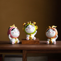 同合可爱十二星座猫咪小摆件新年开运摆件乔迁日式手作送件招财猫 十二星座福喵-巨蟹座