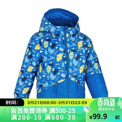 DECATHLON 迪卡侬 儿童防水保暖秋棉服WEDZE1蓝色小怪兽S-2907324