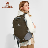 CAMEL 骆驼 登山包轻便户外徒步双肩包运动露营休闲旅行通勤登山背包30L 1S32267148，黑色