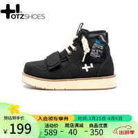 OTZSHOES OTZVintageRaw系列 男女款高帮帆布鞋 O21342706 黑色 37