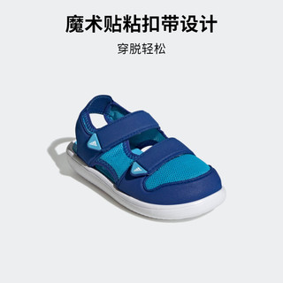 adidas WATER SANDAL魔术贴包头凉鞋男小童儿童阿迪达斯轻运动 蓝 28(165mm)