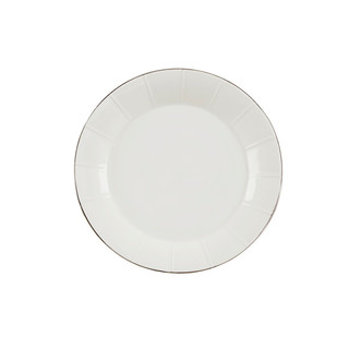 Harbor House美式白玉色银边高温瓷餐盘家用餐具汤盘咖啡杯碟陶瓷杯子 Bliss 椭圆盘 1个 33.6cm