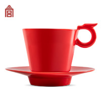 北京故宫文化服务中心故宫文创 玉璧雕龙咖啡杯 款黑红色 高颜值 女 红色 1个 145ml