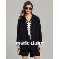 Marie Claire 嘉人 高级感女式大衣双面呢女士大衣羊毛外套女
