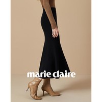 Marie Claire 嘉人 春季推荐商务优雅挺括有型微弹不紧绷显瘦高级感鱼尾半身裙