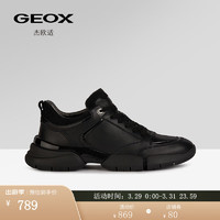GEOX 杰欧适 女鞋秋季潮流舒适日常简约运动休闲鞋ADACTER D35PQA 黑色C9999 37