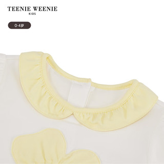 Teenie Weenie Kids小熊童装24春夏女宝宝舒适针织翻领连体服 绿色 80cm