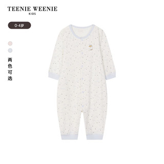 Teenie Weenie Kids小熊童装24春夏男宝宝宽松亲肤针织连体衣 浅粉色 90cm
