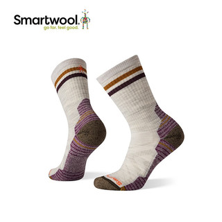 MARTWOOL女士徒步功能轻量中筒袜运动袜户外袜美利奴羊毛袜1578 紫色日食 
